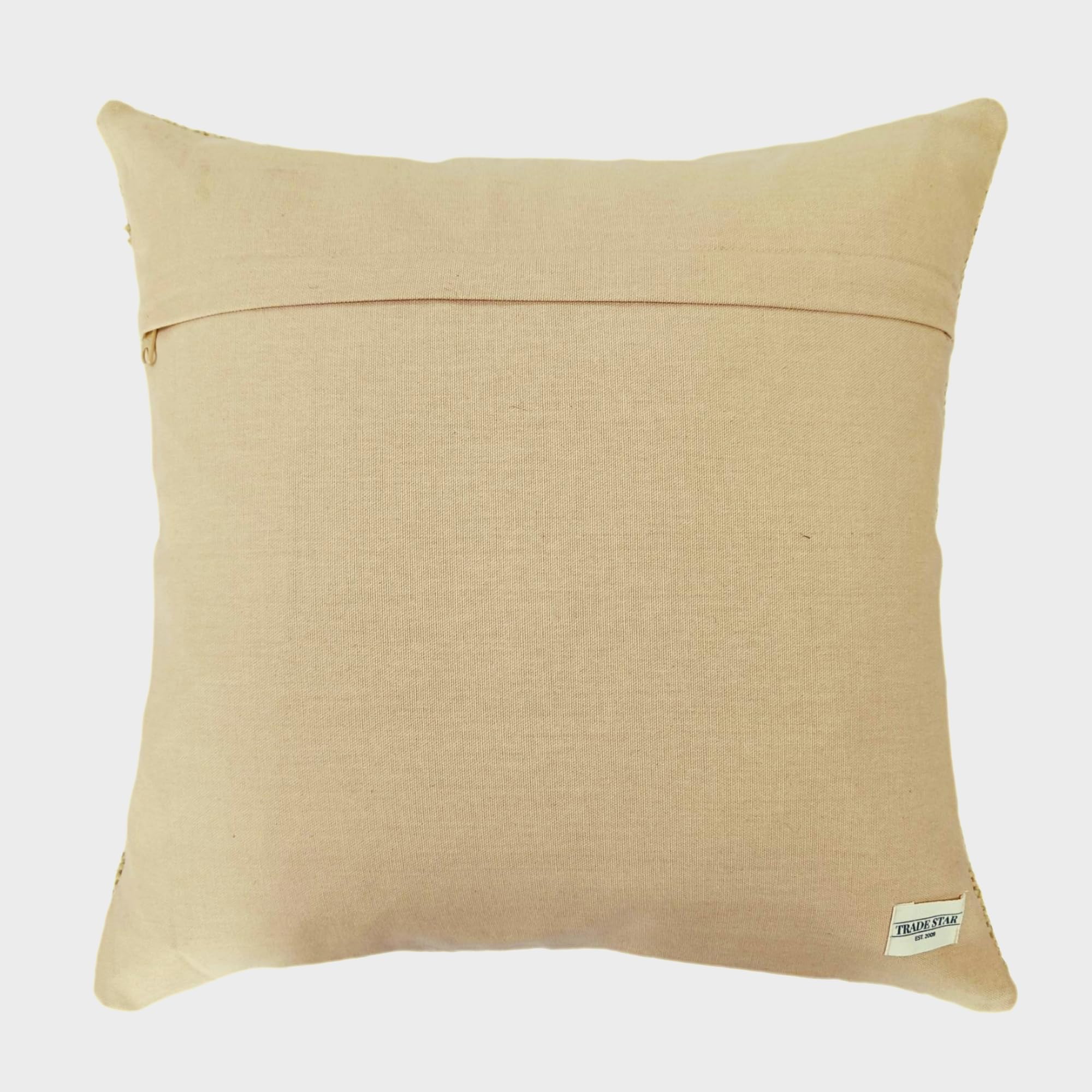 Trade Star 70% Jute 30% Wool Kilim Rug Decorative Luxury Boho Jute Cotton Pillow Shams Indian Premium Cushion Case for Home Decor Handloomed Throw Square Cushion Vintage Pillow Cover (18x18 Inches) - Image 6