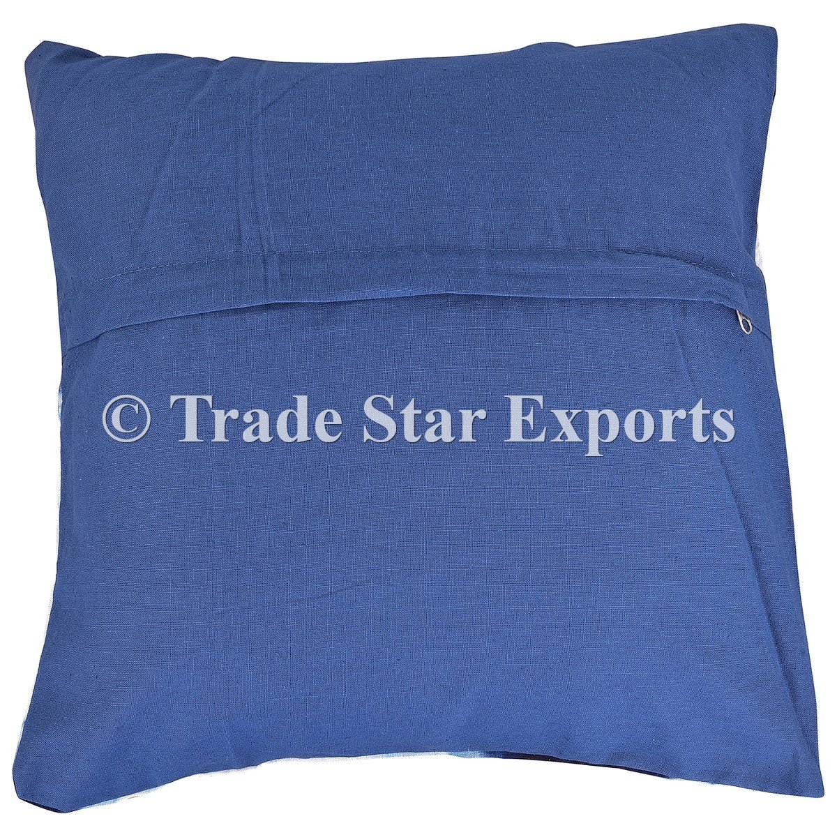 Trade Star Exports Shibori Tie Dye Pillow Cover Indigo 16"x16" Square Throw Pillow Cases, Indian Decorative Beautiful Cushion Cover for Living Room Decor - Image 4